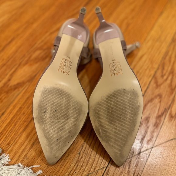 SALI Suede & Patent leather | Ankle strap pumps - Picture 4 of 9